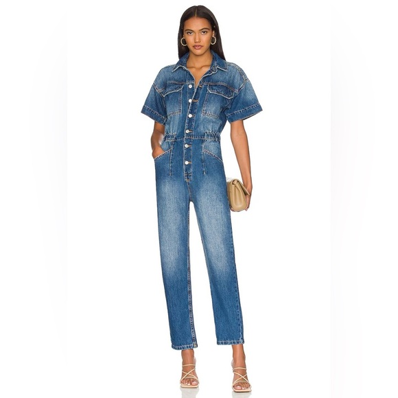 Free People Marci Jumpsuit in High Moon - Size M - Picture 1 of 3